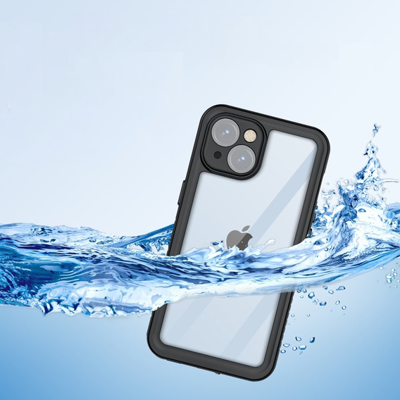 IP68 Waterproof Case for iPhone 15, Redpepper, black