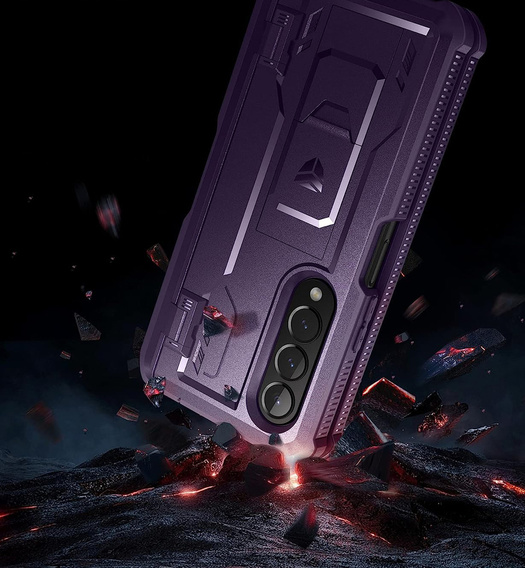 Armored case for Samsung Galaxy Z Fold 4 5G, Dexnor Full Body S-Pen Slot, purple
