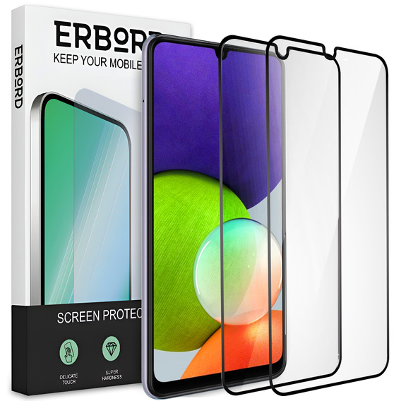 2x Ceramic ERBORD Hybrid Glass for Samsung Galaxy A22 5G