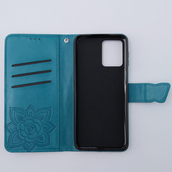 Flip case for Motorola Moto G54 5G, Butterfly, blue