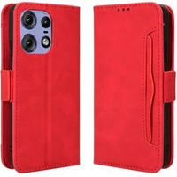 Flip case for Motorola Edge 50 Pro, Card Slot, red
