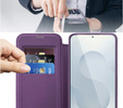 Flip case for Samsung Galaxy S25 Edge, RFID Wallet MagSafe CamShield, purple