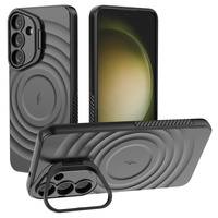 Case for Samsung Galaxy S25+ Plus, Ripple Kickstand, for MagSafe, black