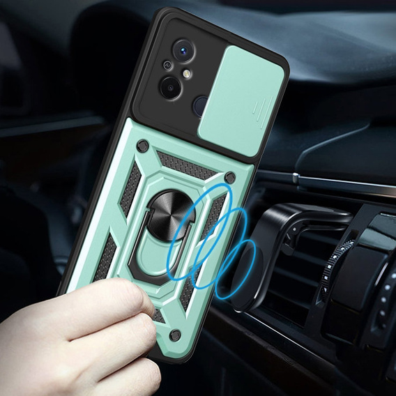 Case for Xiaomi Redmi 12C, CamShield Slide, green