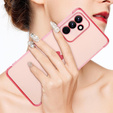Case for Samsung Galaxy A35 5G, Electro heart, pink rose gold + Full Glue Ceramic Glass