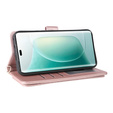 Crossbody Leather Wallet flip case for Honor 400 5G, pink