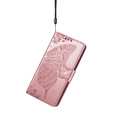 Flip case for Samsung Galaxy A16, Butterfly, pink rose gold