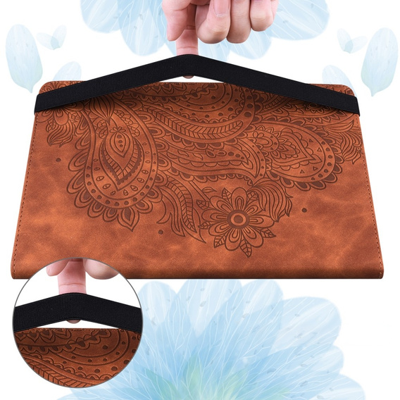 Flap case for Xiaomi Redmi Pad SE 11", flower, brown