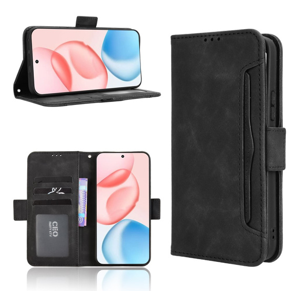 Flip case for Honor 400 5G, Card Slot, black