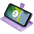 Flip case for Motorola Edge 40 Neo, Wallet Zipper Pocket, purple