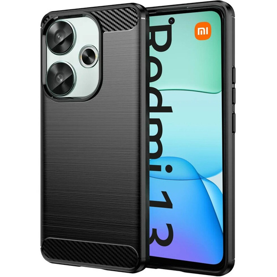 Case for Xiaomi Redmi 13, Carbon, black