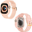 Sillicone Stripe with case for Apple Watch Ultra 49mm, Pink