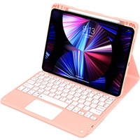 Case + keyboard iPad Air 10.9 4 2020 / 5 2022, Touchpad, pink rose gold