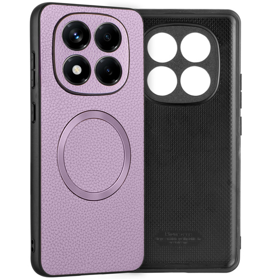 Case for Xiaomi Redmi Note 14 Pro 5G, Leather Hybrid MagSafe, purple