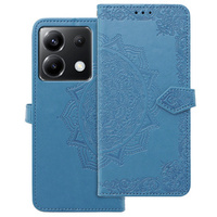 Flip case for Xiaomi Poco X6 5G, Mandala, blue