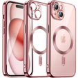 Case for iPhone 15, Electro MagSafe, pink + Screen Glass