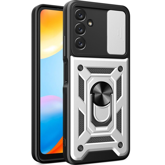 Case for Samsung Galaxy A14 4G/5G, CamShield Slide, silver