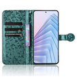 Flip case for Xiaomi Redmi Note 14 4G, Wallet Rhombus, green