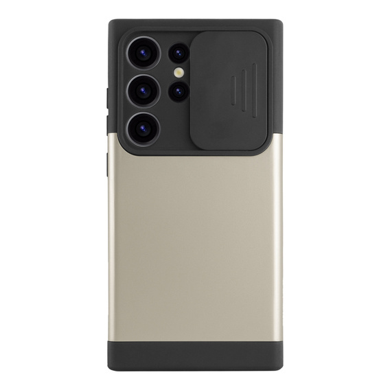 Case for Samsung Galaxy S24 Ultra, ERBORD MagProtect Slide Camera, gold