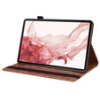 Case for Samsung Galaxy Tab S10 FE+ Plus, Classic, with space for stylus, brown