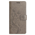 Flip case for Samsung Galaxy S23 FE, Butterfly, grey