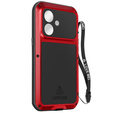Love Mei Case for iPhone 11, armored with glass, red