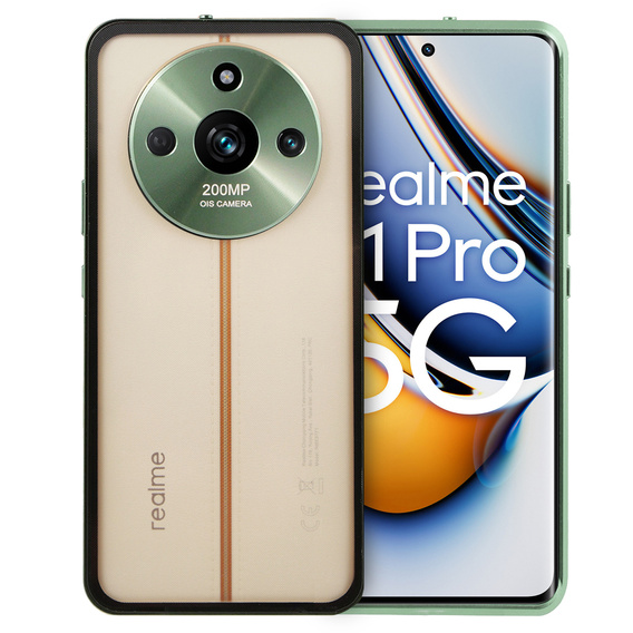 1 x Case for Realme 11 Pro 5G / Pro+ 5G, Frame Case, green
