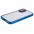 Case for iPhone 16, Magnetic Dual Glass, blue