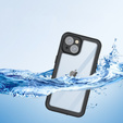 IP68 Waterproof Case for iPhone 15, Redpepper, black