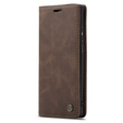 CASEME case for Huawei P30 Pro, Leather Wallet Case, dark brown