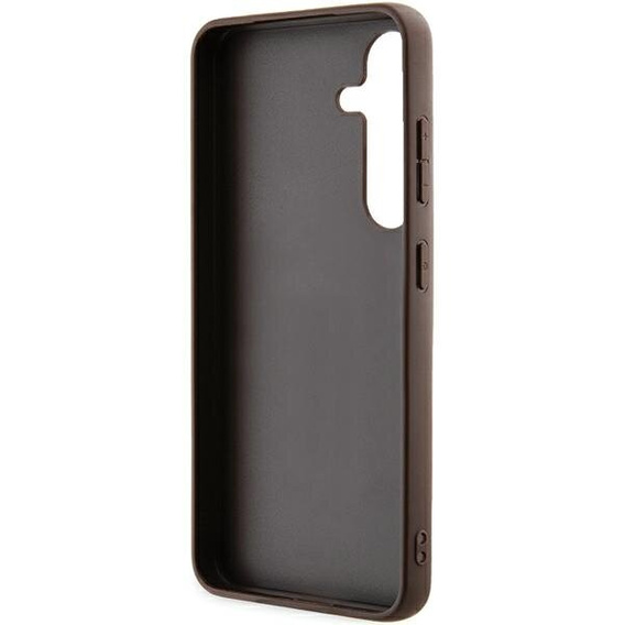GUESS Case for Samsung Galaxy A55, 4G Big Metal Logo, brown