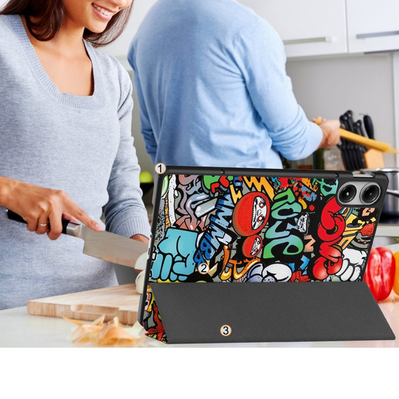 Case for Xiaomi Redmi Pad Pro / Xiaomi Poco Pad, Smartcase, graffiti