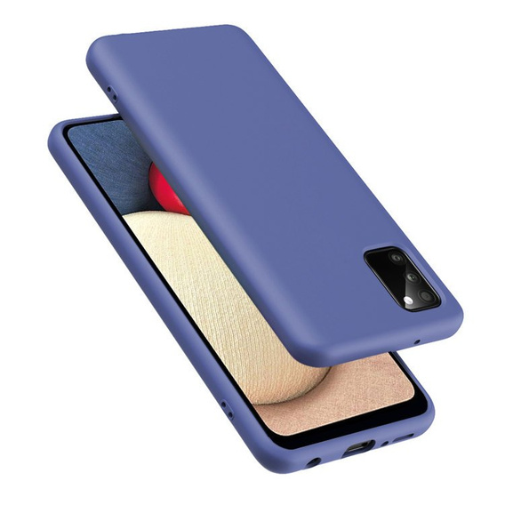 Case for Samsung Galaxy A02s, Silicone Lite, dark blue
