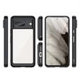 Case for Google Pixel 8, Fusion Hybrid, with camera protection, transparent / black