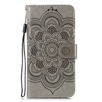 Flip case for Xiaomi Redmi Note 9s/ 9 Pro, Mandala Flower, grey