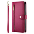 Flip case for Xiaomi Redmi Note 14 Pro 5G / Poco X7 5G, Wallet Zipper Pocket, red