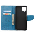 Flip case for Samsung Galaxy A12 / M12 / A12 2021, Butterfly, blue