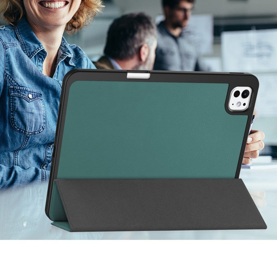 Case for iPad Pro 11" 2024 (5 gen.), Smartcase with stylus space, green