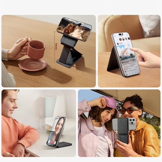 Magnetic wallet with location, NFC and cradle for iPhone 16 Pro