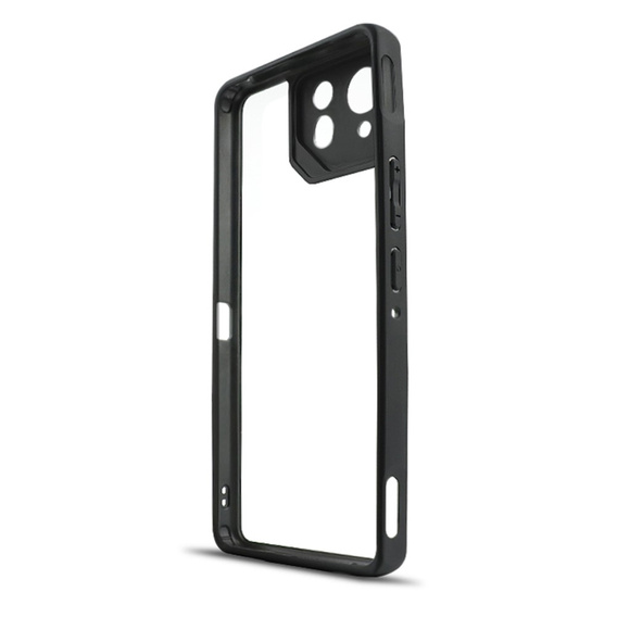 Case for ASUS ROG Phone 8 Pro, Fusion Hybrid, with camera protection, transparent / black