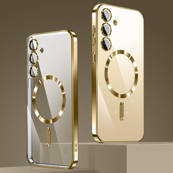 Case for Samsung Galaxy S24, Electro MagSafe, gold + Screen Glass