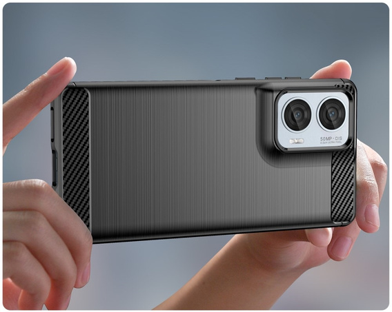 Case for Motorola Edge 50 Fusion 5G, Carbon, black