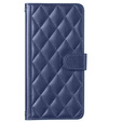 Flip case for Motorola Moto G24 / G24 Power / G04, Rhombus Crossbody Leather, blue