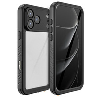 Case for iPhone 17 Pro Max, IP68 waterproof Redpepper, black