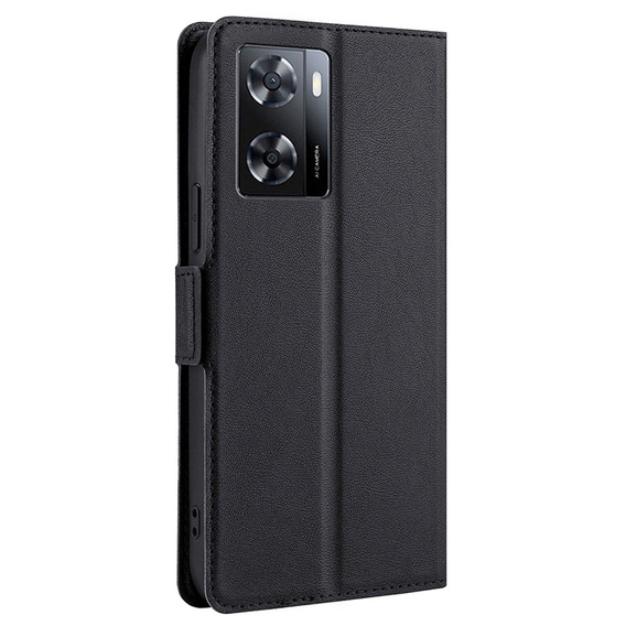 Flip case for Oppo A57s, Wallet Thin Magnet, black
