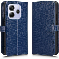 Flip case for Xiaomi Redmi Note 14 4G, Wallet Rhombus, blue