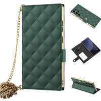 Flip case for Samsung Galaxy S25 Ultra, GKK Mirror Wallet, green