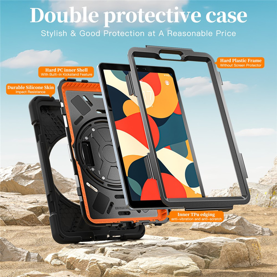 Armoured case with stand and shoulder strap for Lenovo Tab One