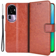Flip case for Oppo Reno 10 / 10 Pro, Crazy Horse Wallet, brown