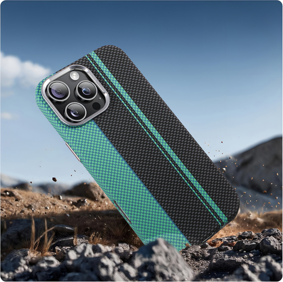 MagSafe's iPhone 16 Pro Max Case, Carbon Fiber, black / blue